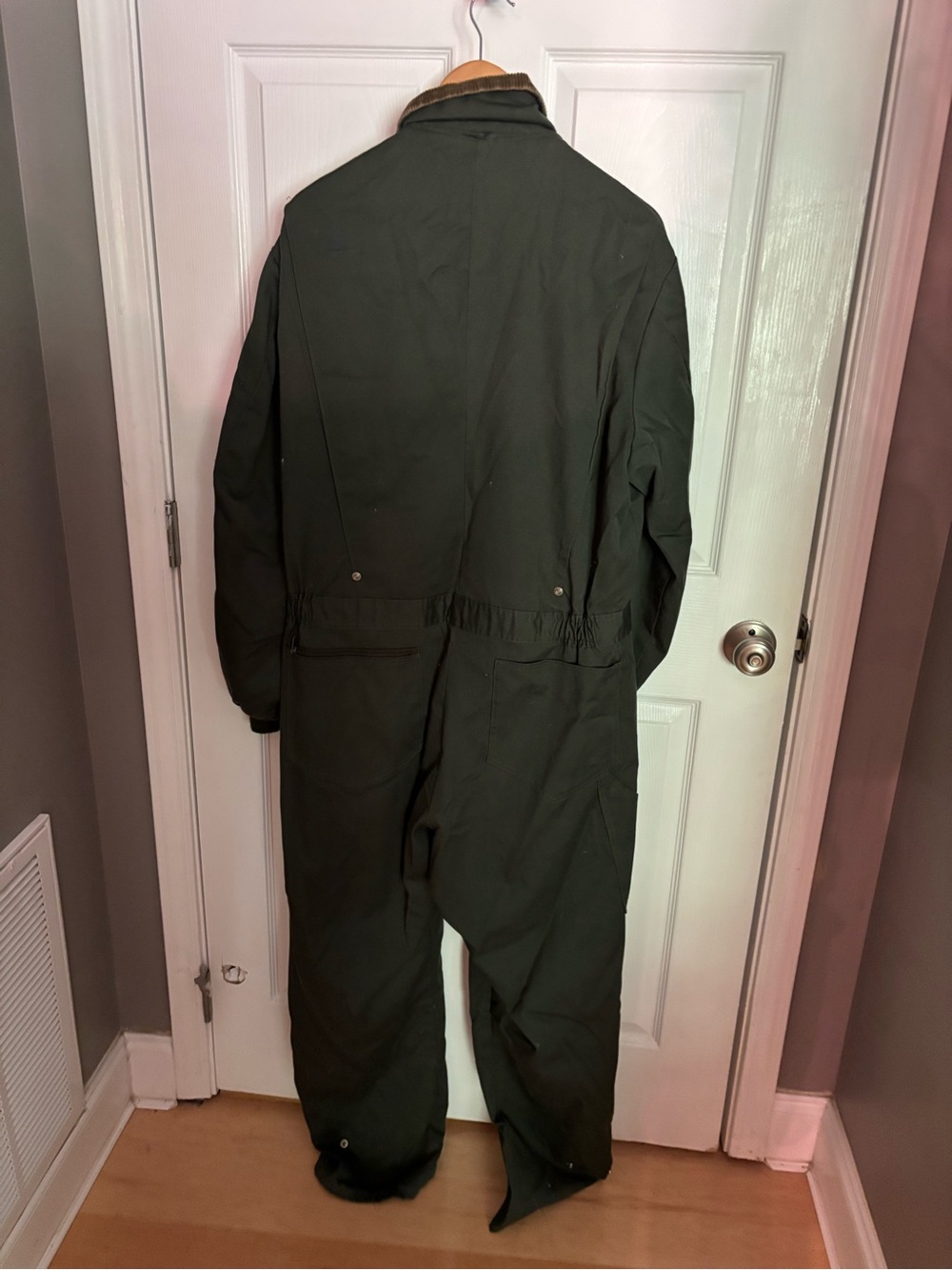 Vintage 1970s Sears Army Green work & Labor Insulated Coveralls 44 tall - Picture 2 of 5